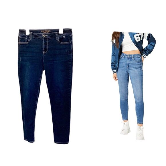 ARIZONA Jean Company | Dark Wash Women’s Stretch Denim Jeggings Jeans - Picture 1 of 11